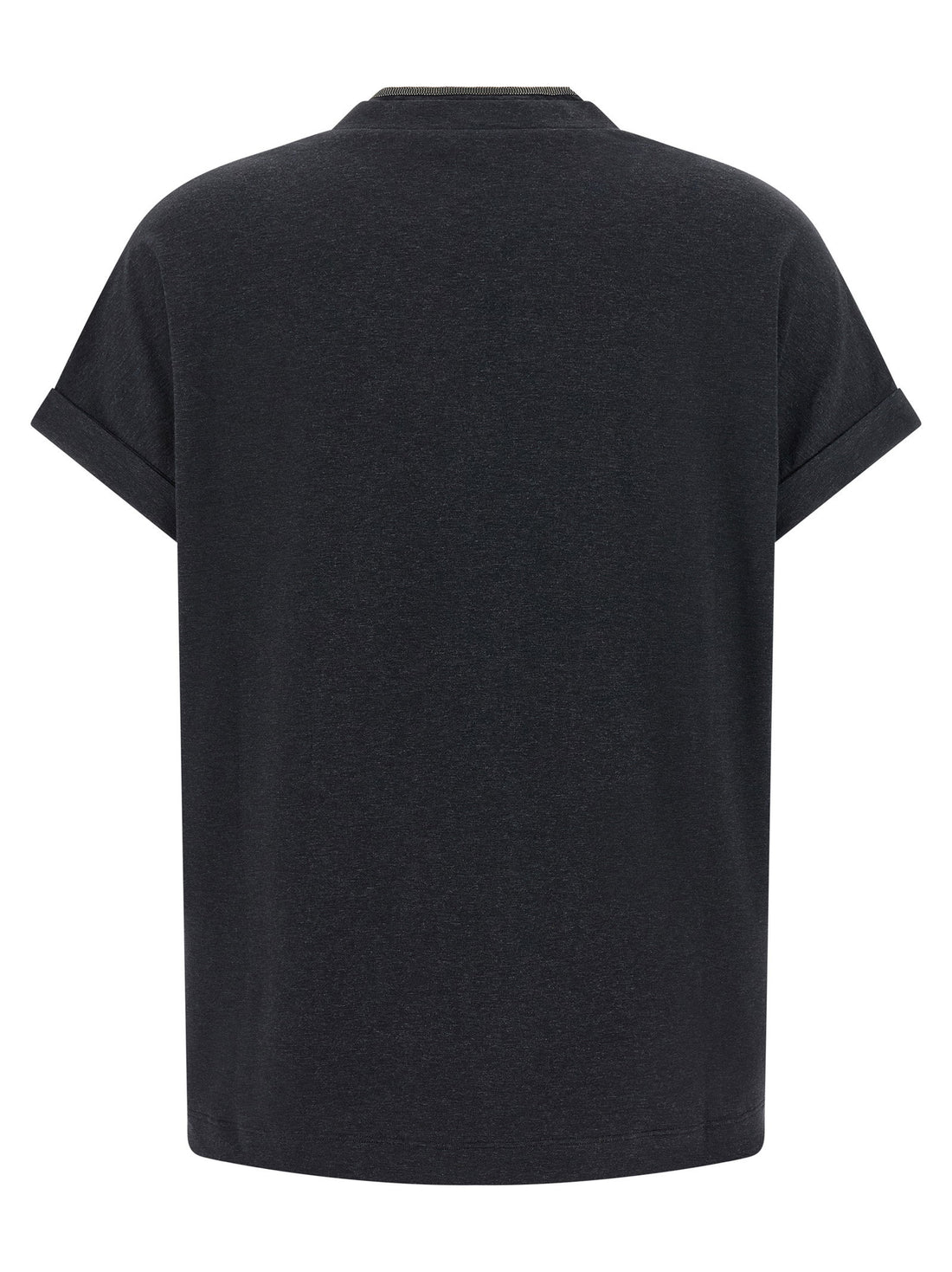 Brunello Cucinelli Shiny Trims T-shirt Gray