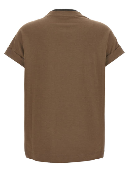 Brunello Cucinelli T-shirt Monile Brown