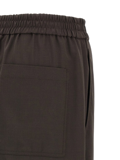 Brunello Cucinelli Cool Wool Pants Brown