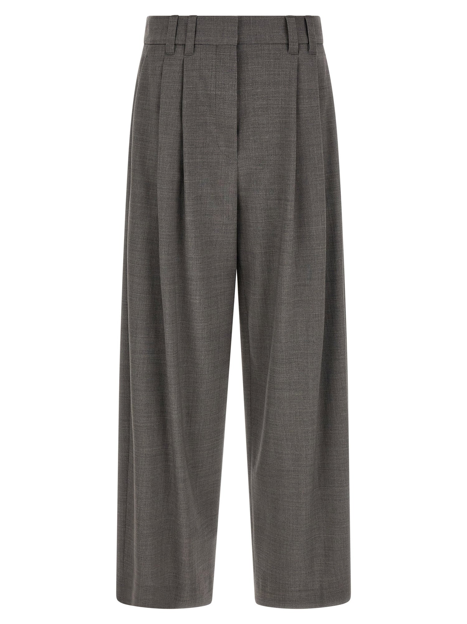 Brunello Cucinelli Wide Range Of Trousers Gray