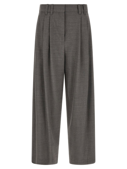 Brunello Cucinelli Wide Range Of Trousers Gray