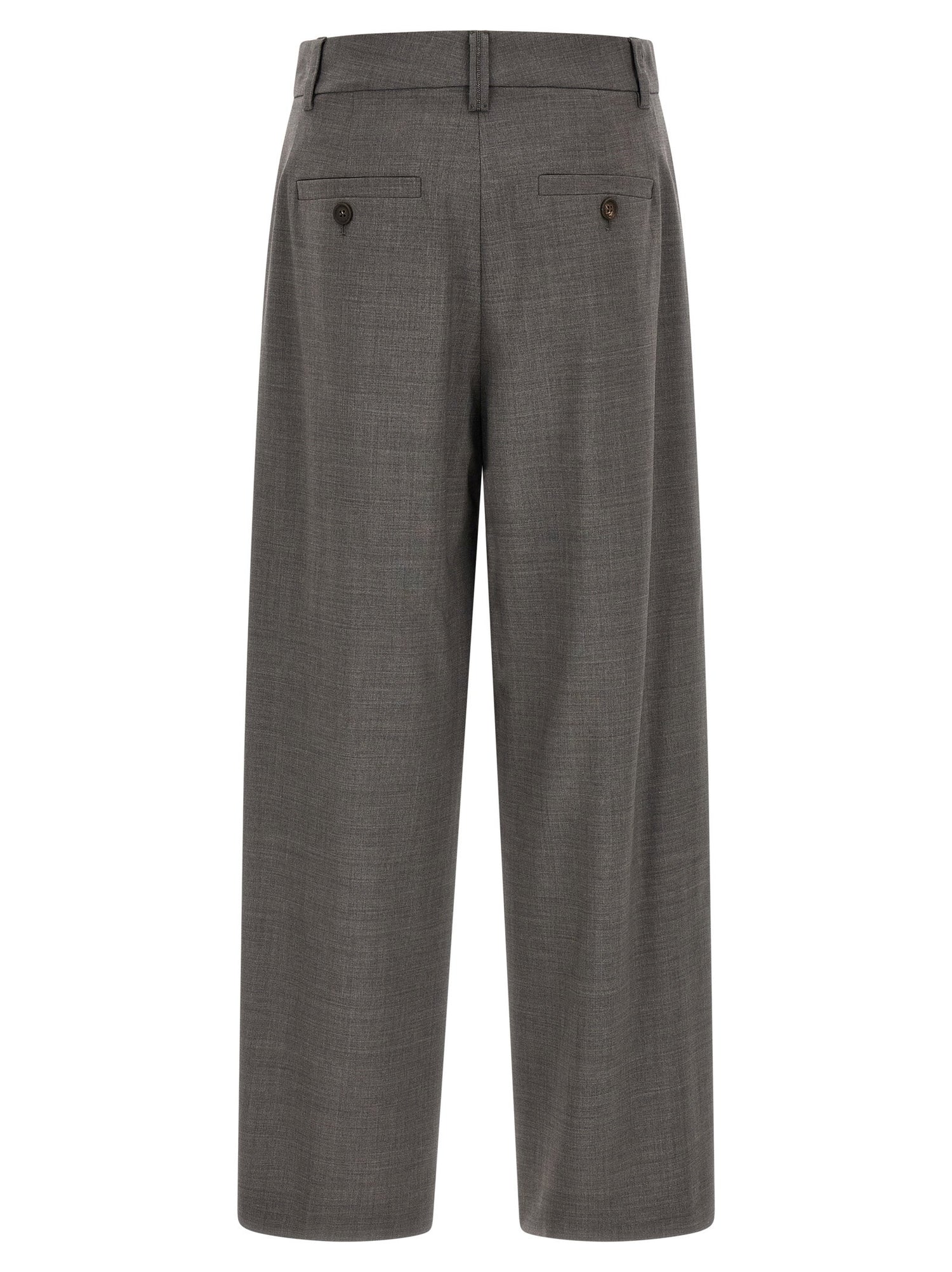 Brunello Cucinelli Wide Range Of Trousers Gray