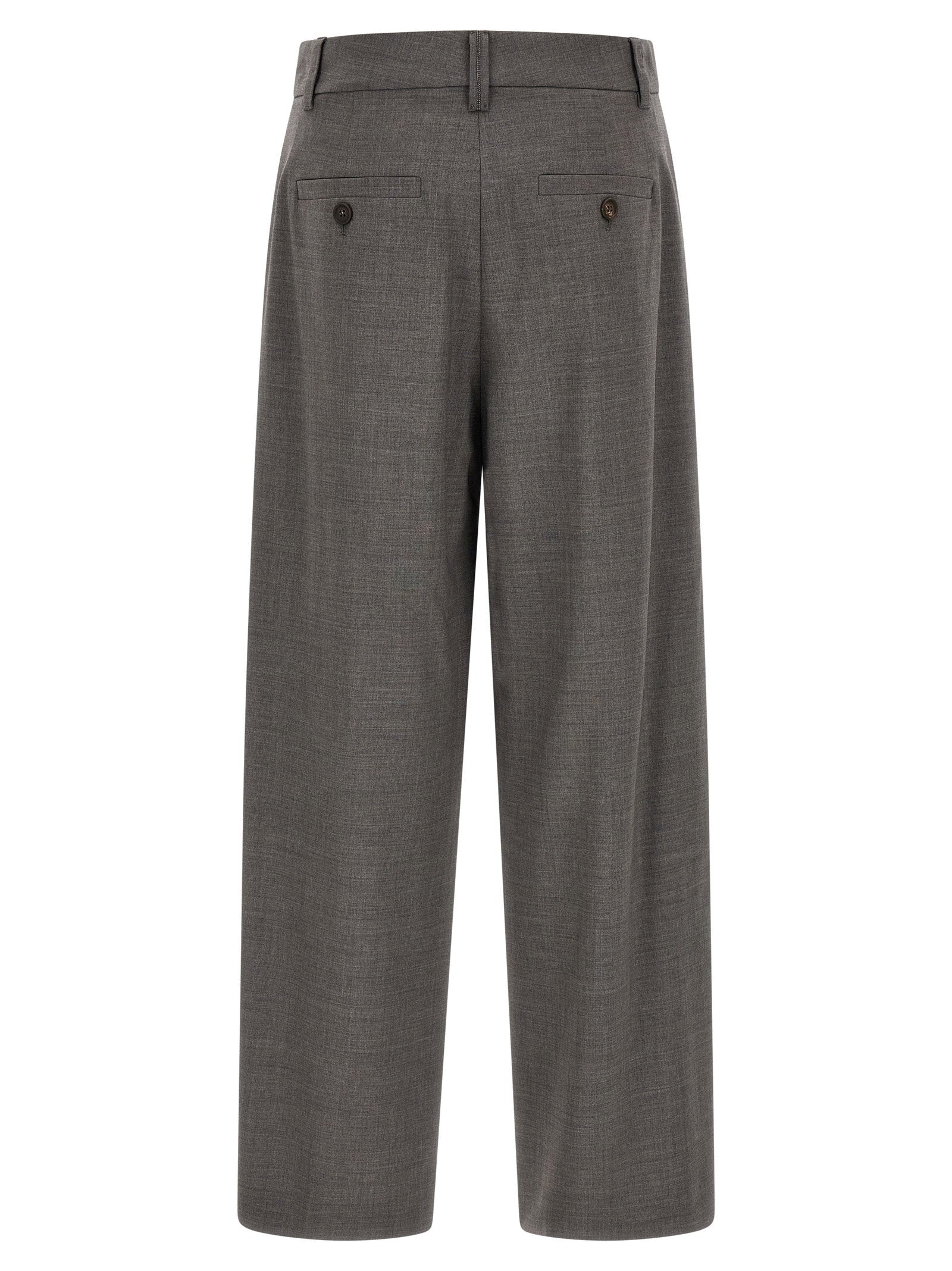 Brunello Cucinelli Wide Range Of Trousers Gray