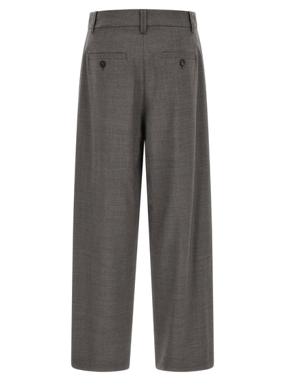 Brunello Cucinelli Wide Range Of Trousers Gray