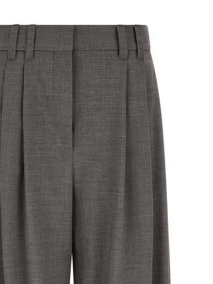 Brunello Cucinelli Wide Range Of Trousers Gray