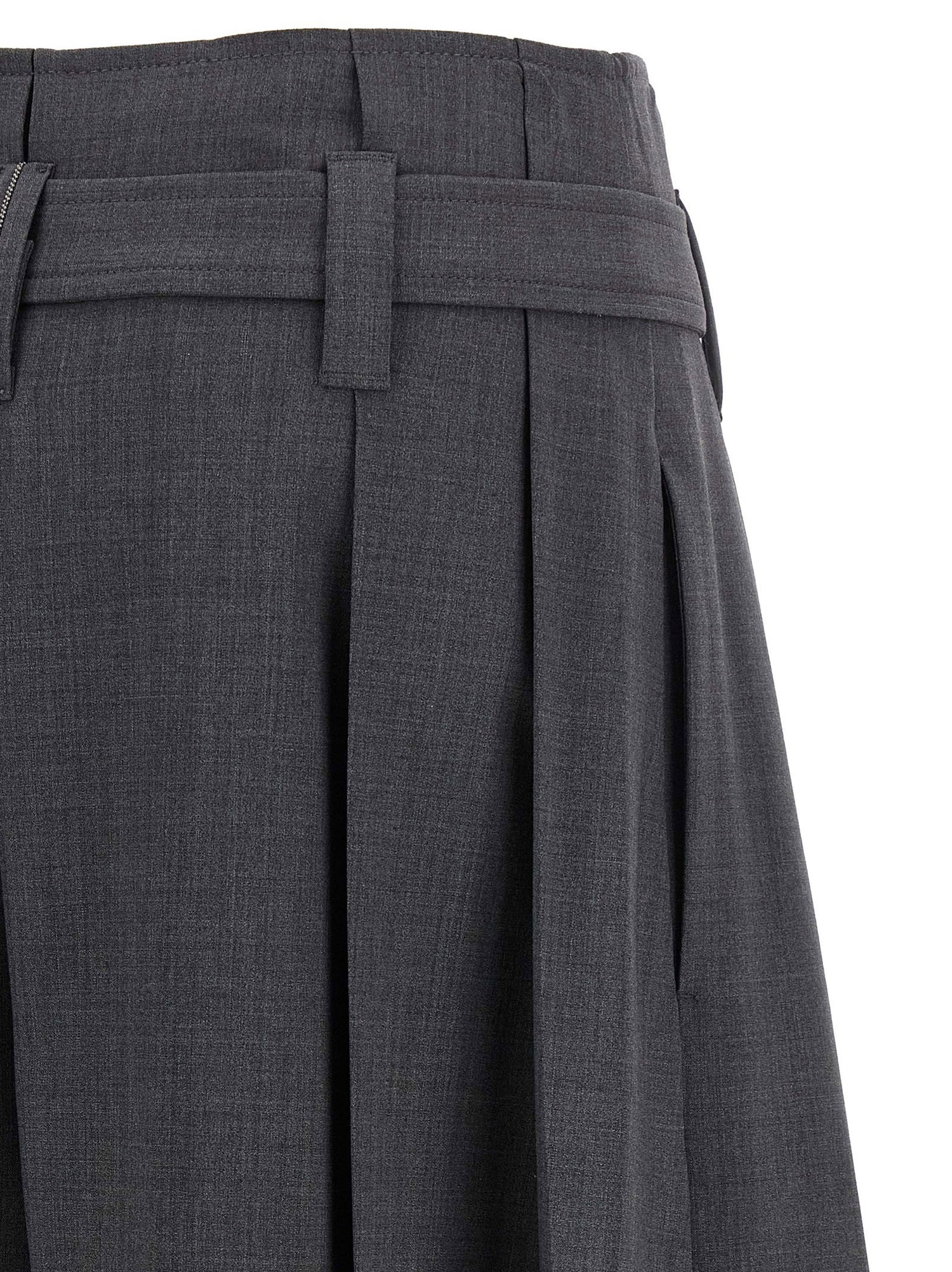 Brunello Cucinelli Tailored Pleated Bermuda Shorts Gray