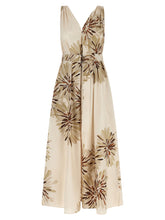Brunello Cucinelli Bloom Print Dress Beige