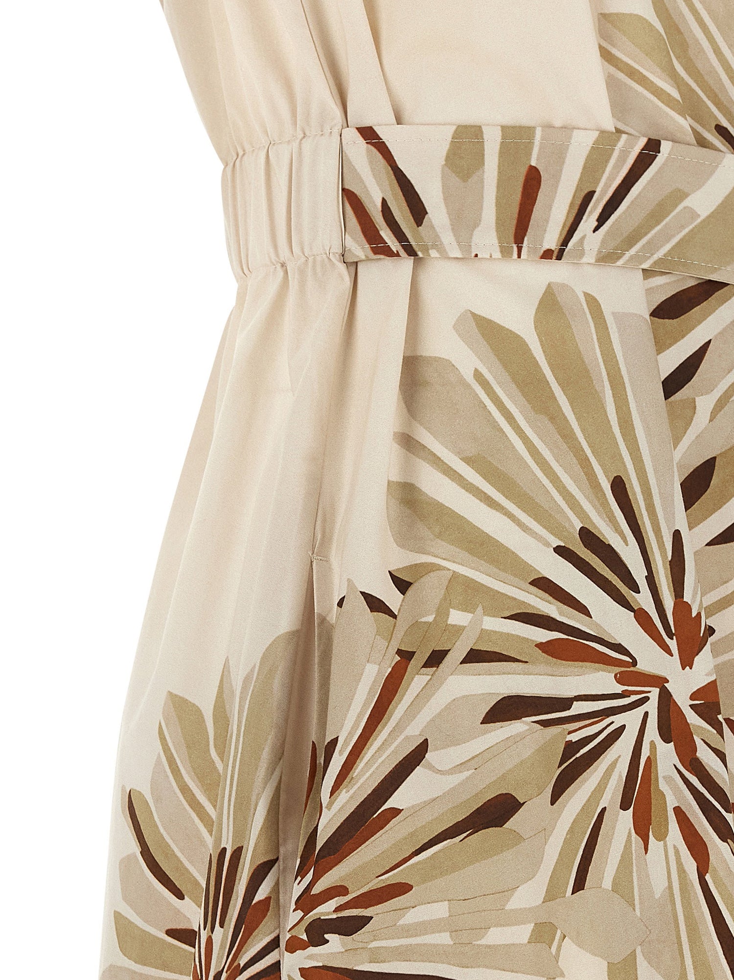 Brunello Cucinelli Bloom Print Dress Beige