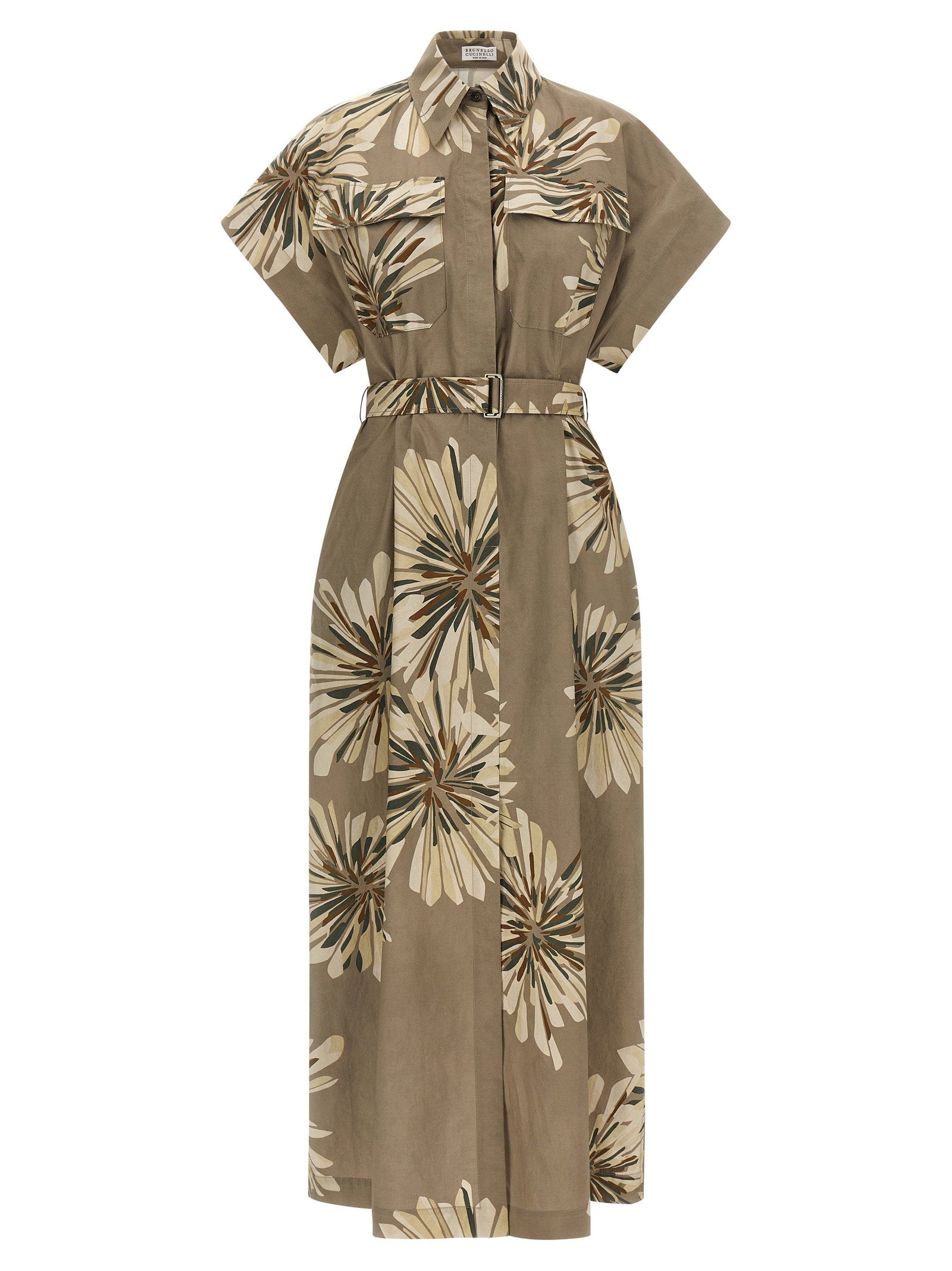 Brunello Cucinelli Chemisier Dress Green