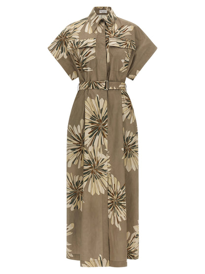 Brunello Cucinelli Chemisier Dress Green