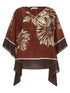 Brunello Cucinelli Silk Scarf Blouse Bordeaux