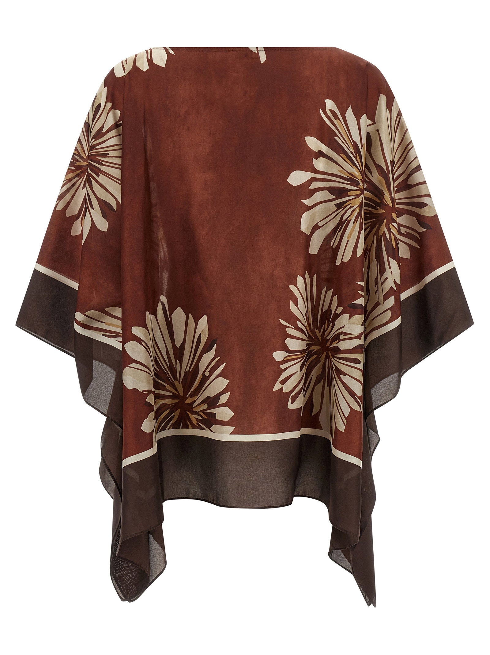 Brunello Cucinelli Silk Scarf Blouse Bordeaux