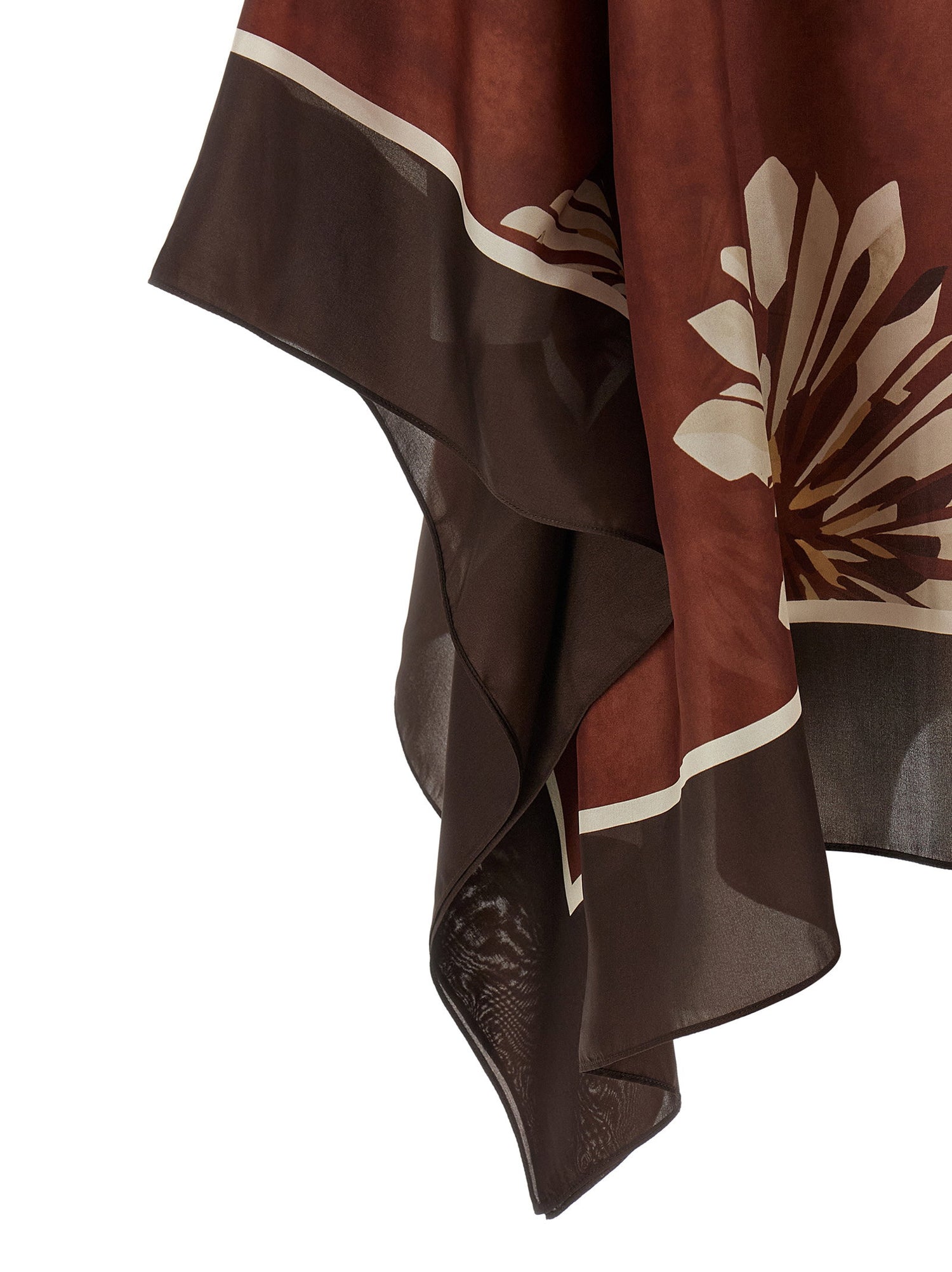 Brunello Cucinelli Silk Scarf Blouse Bordeaux