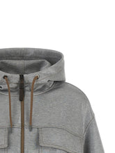 Brunello Cucinelli Shiny Zipper Pull Bomber Jacket Silver