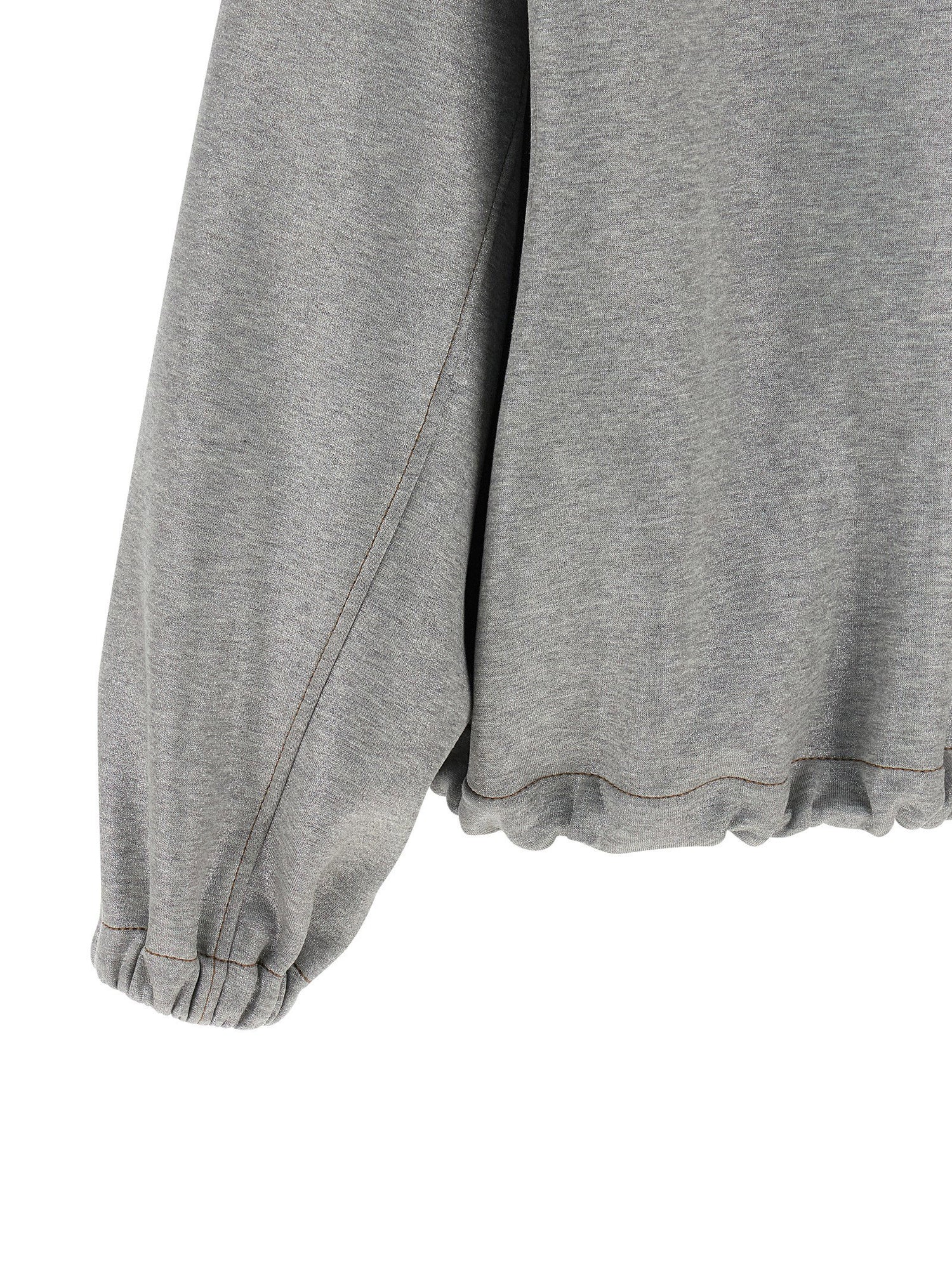 Brunello Cucinelli Shiny Zipper Pull Bomber Jacket Silver