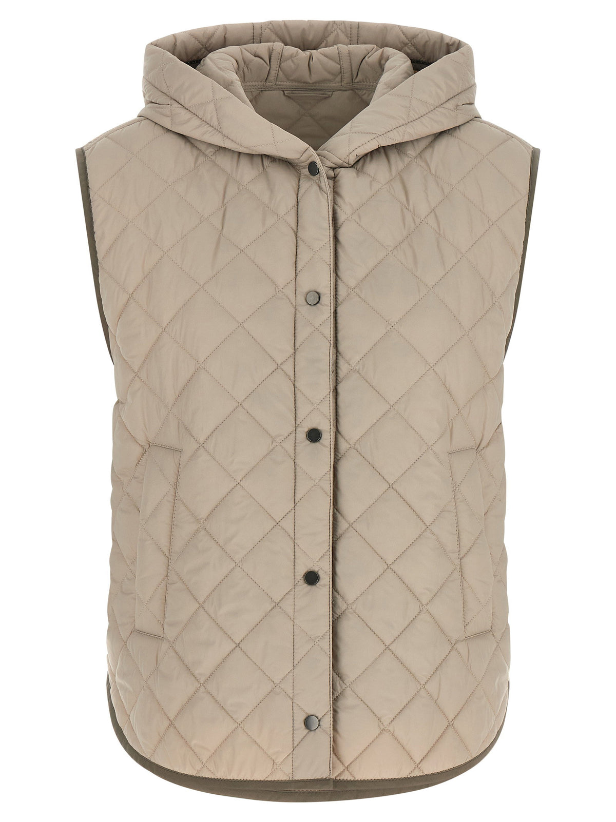 Brunello Cucinelli Diamond-shaped Vest Beige