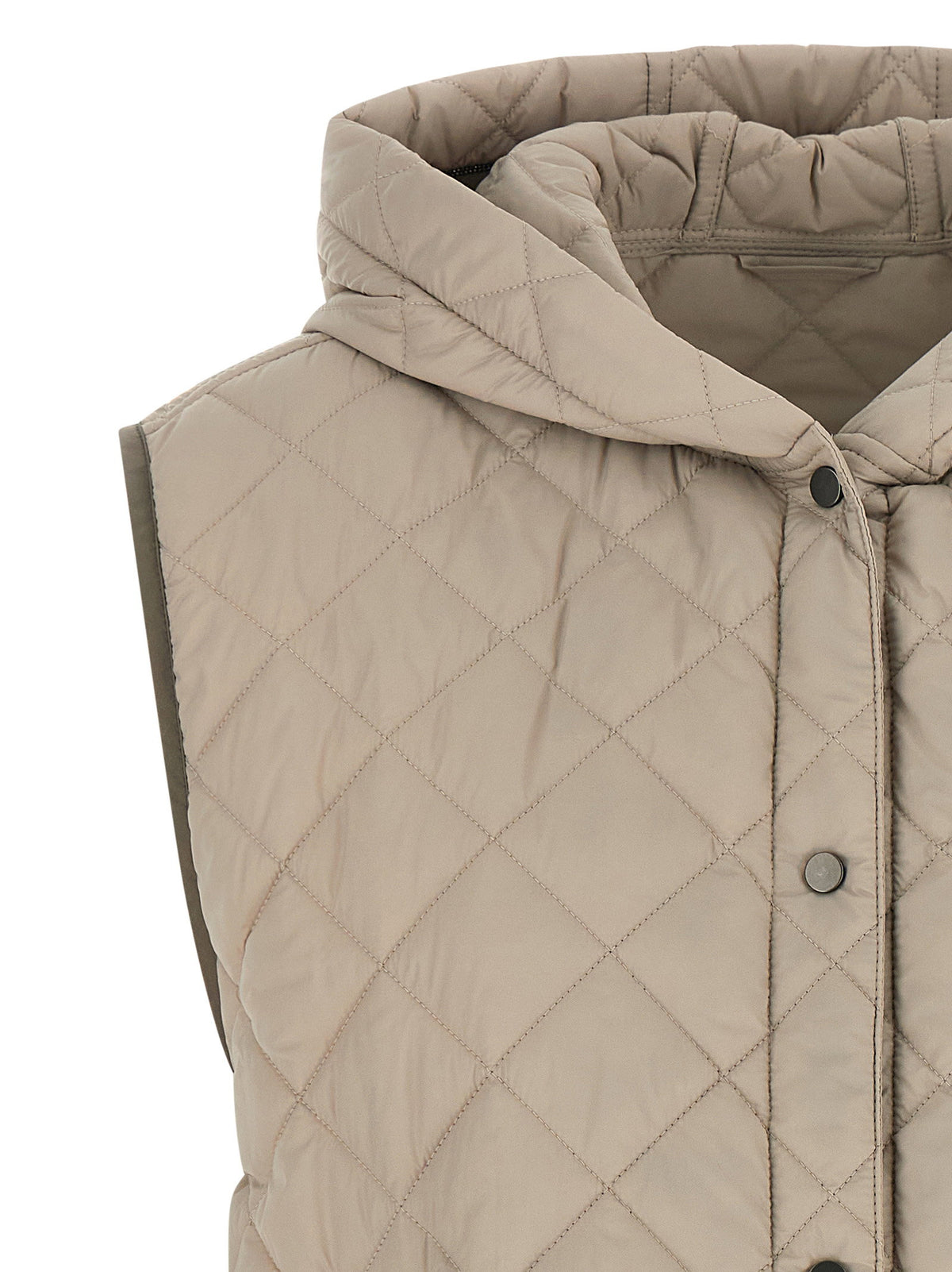 Brunello Cucinelli Diamond-shaped Vest Beige