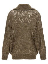 Brunello Cucinelli Dazzling Abstract Leaf Cardigan Brown