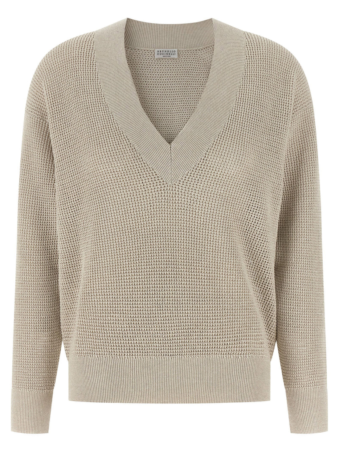 Brunello Cucinelli Openwork Sweater Beige