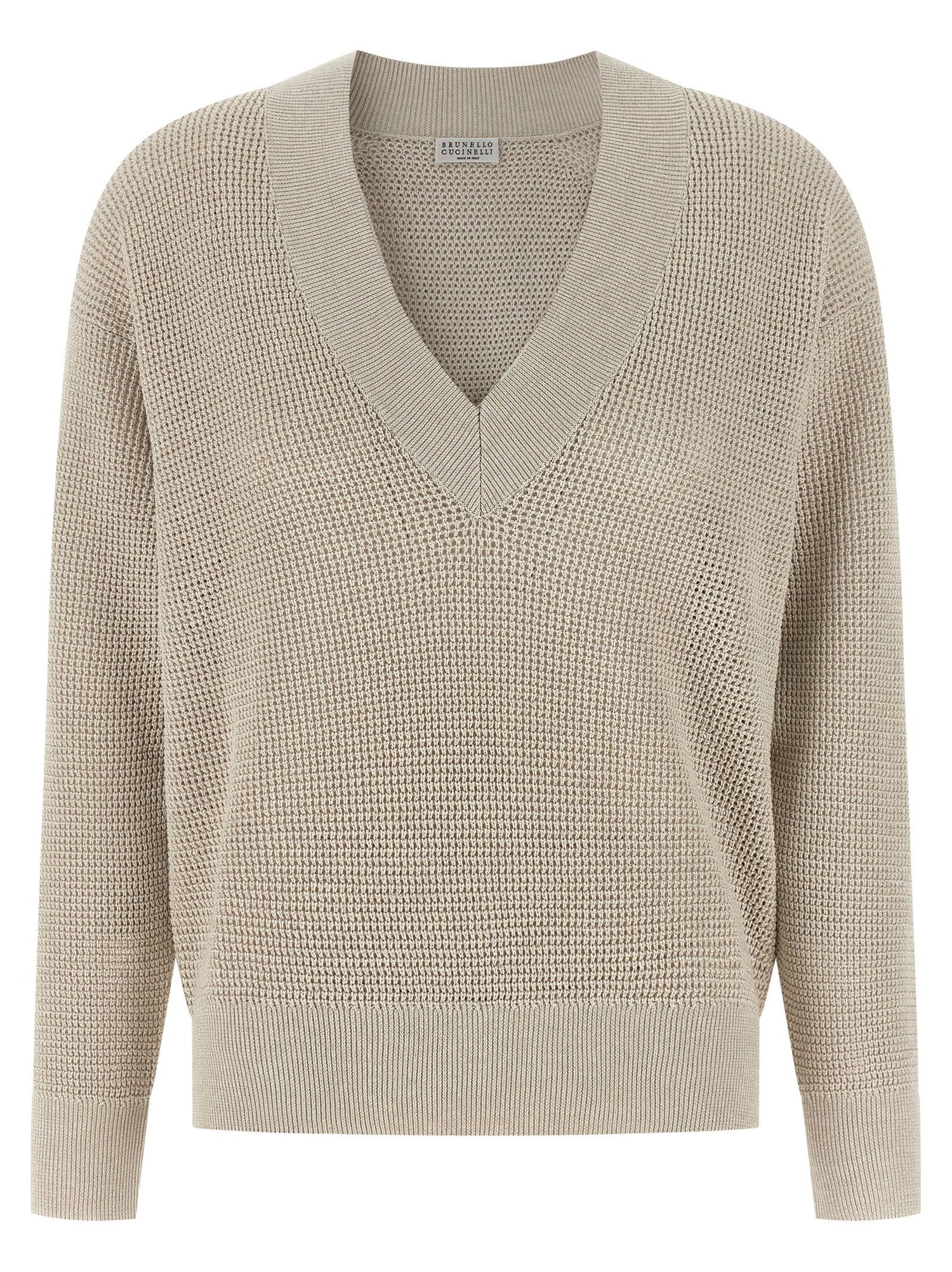 Brunello Cucinelli Openwork Sweater Beige