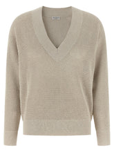 Brunello Cucinelli Openwork Sweater Beige