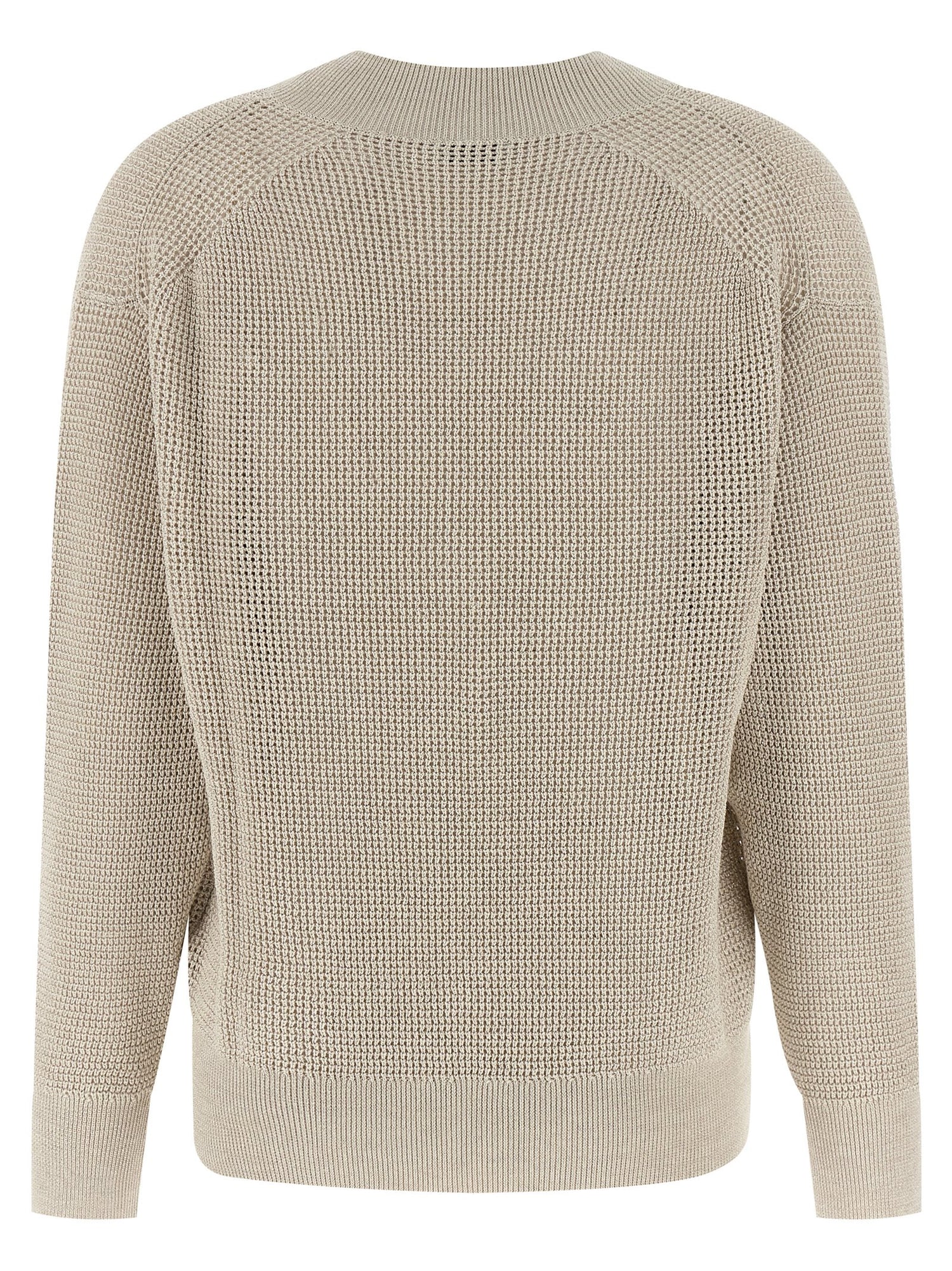 Brunello Cucinelli Openwork Sweater Beige