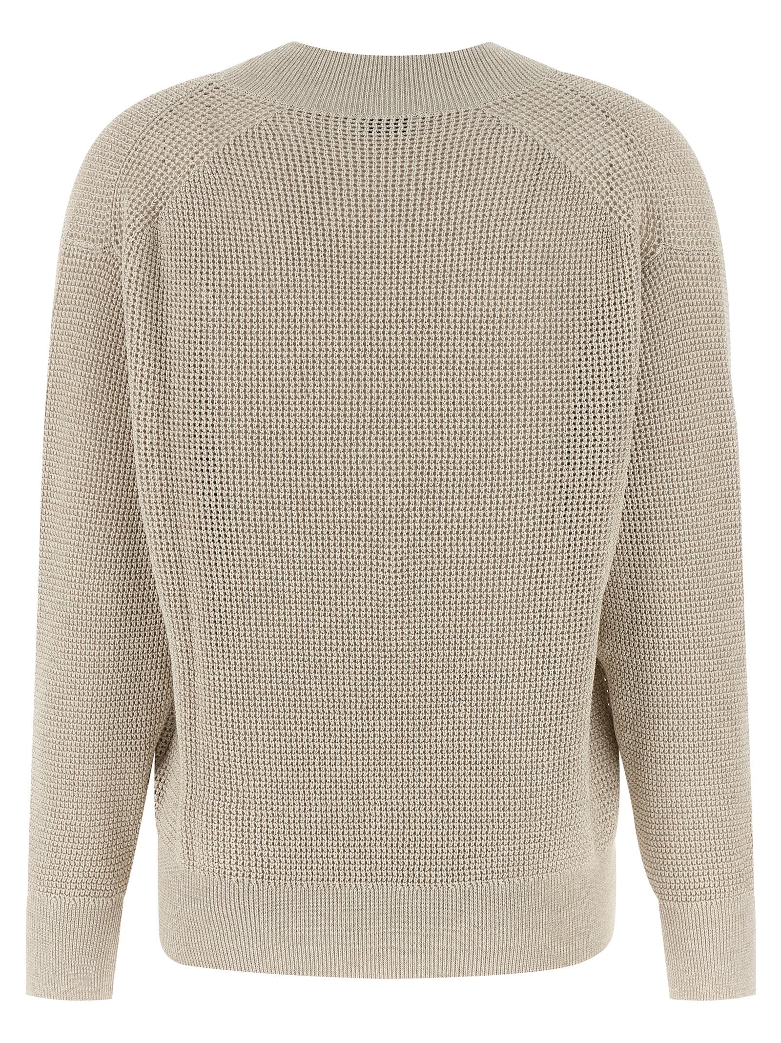 Brunello Cucinelli Openwork Sweater Beige