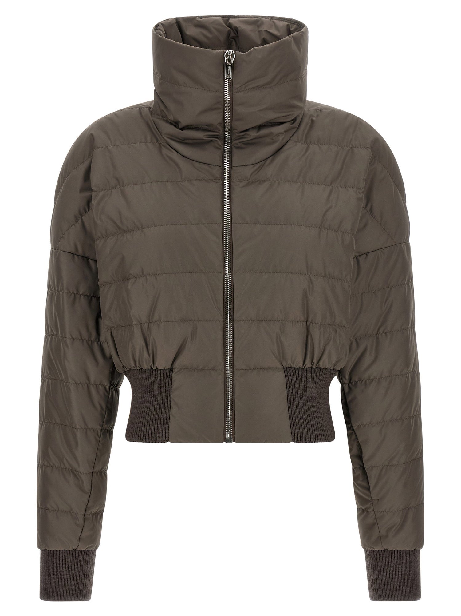 Moncler + Rick Owens Cropped Down Jacket Gray