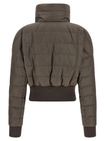 Moncler + Rick Owens Cropped Down Jacket Gray
