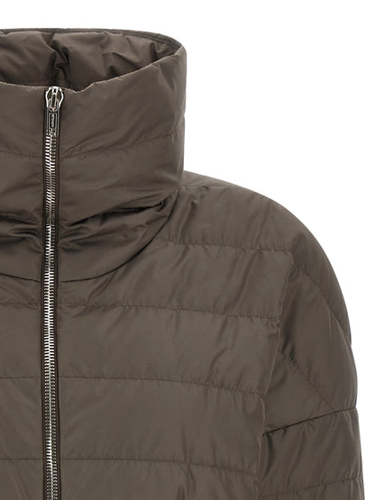 Moncler + Rick Owens Cropped Down Jacket Gray
