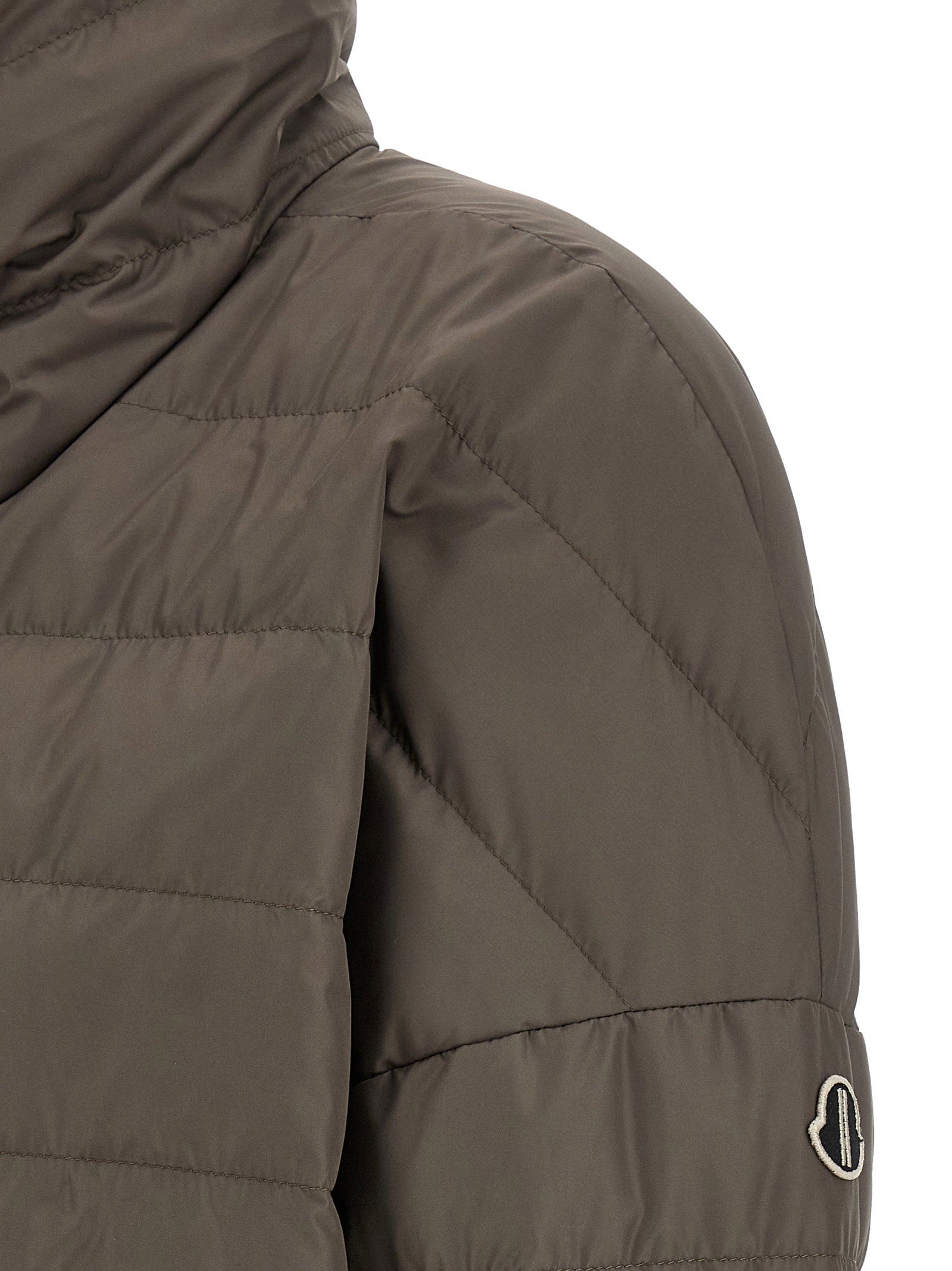 Moncler + Rick Owens Cropped Down Jacket Gray