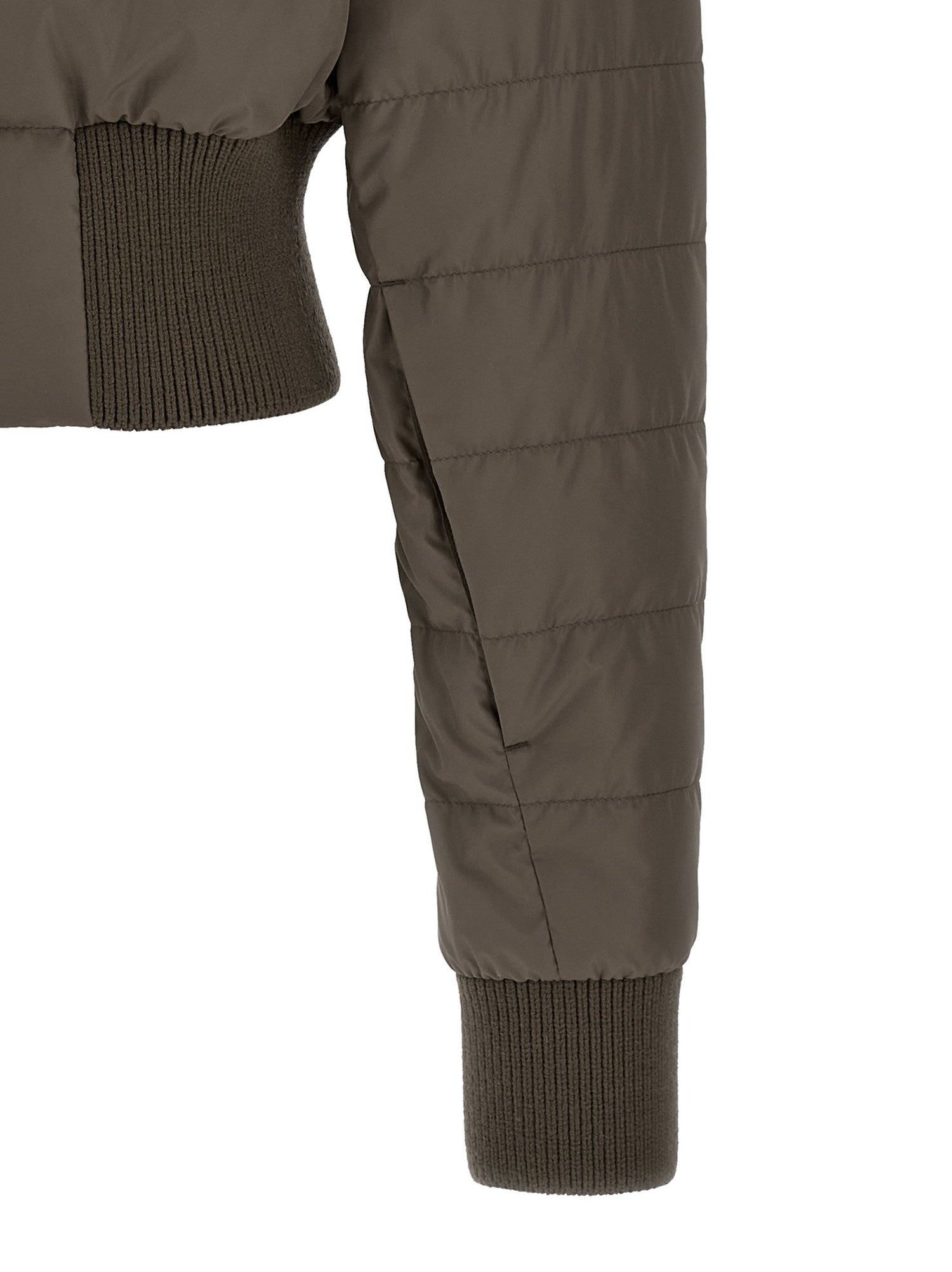 Moncler + Rick Owens Cropped Down Jacket Gray