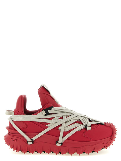 Moncler + Rick Owens Trailgrip Megalace Sneakers Red