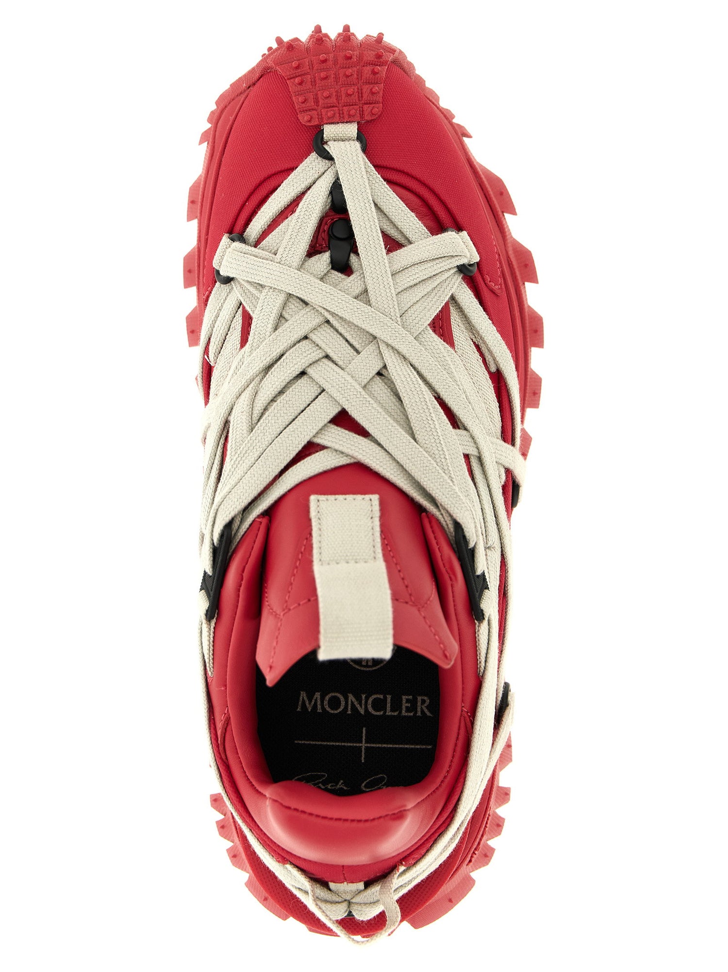 Moncler + Rick Owens Trailgrip Megalace Sneakers Red