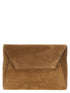 Brunello Cucinelli Monile Suede Clutch Bag Brown