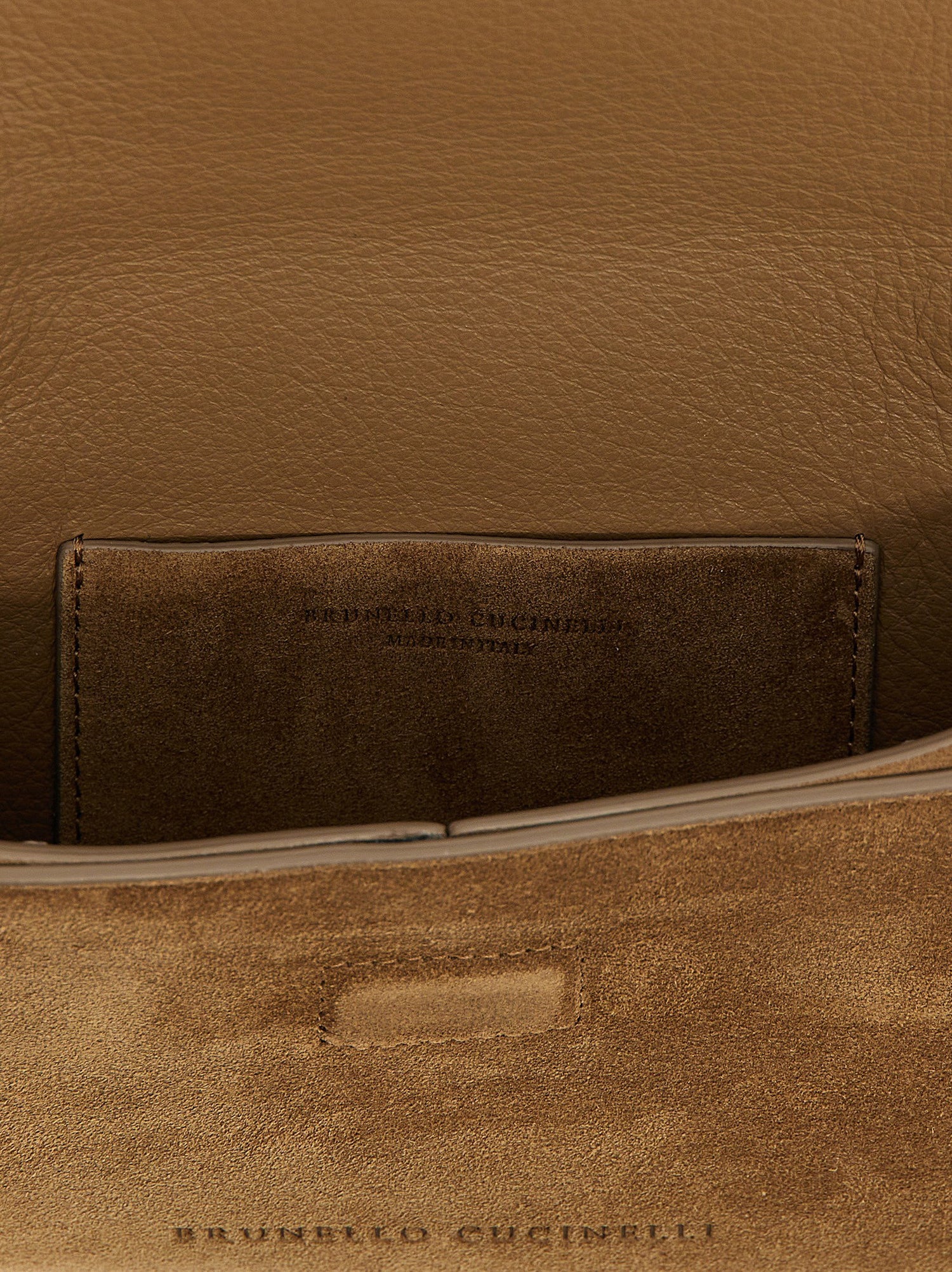 Brunello Cucinelli Monile Suede Clutch Bag Brown