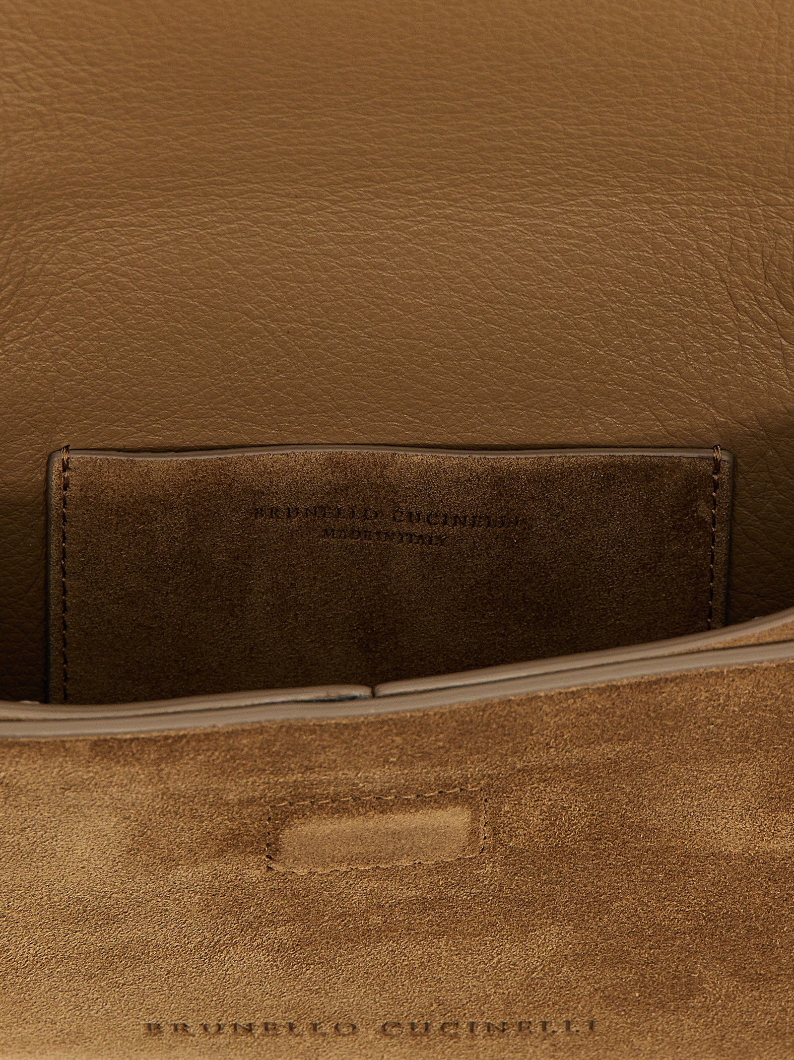Brunello Cucinelli Monile Suede Clutch Bag Brown