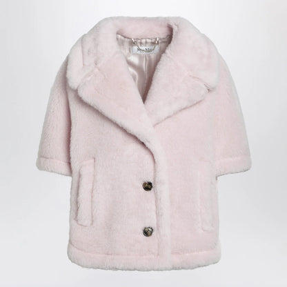 Max Mara Dusty Beige Boxy Teddy Cape - Pink