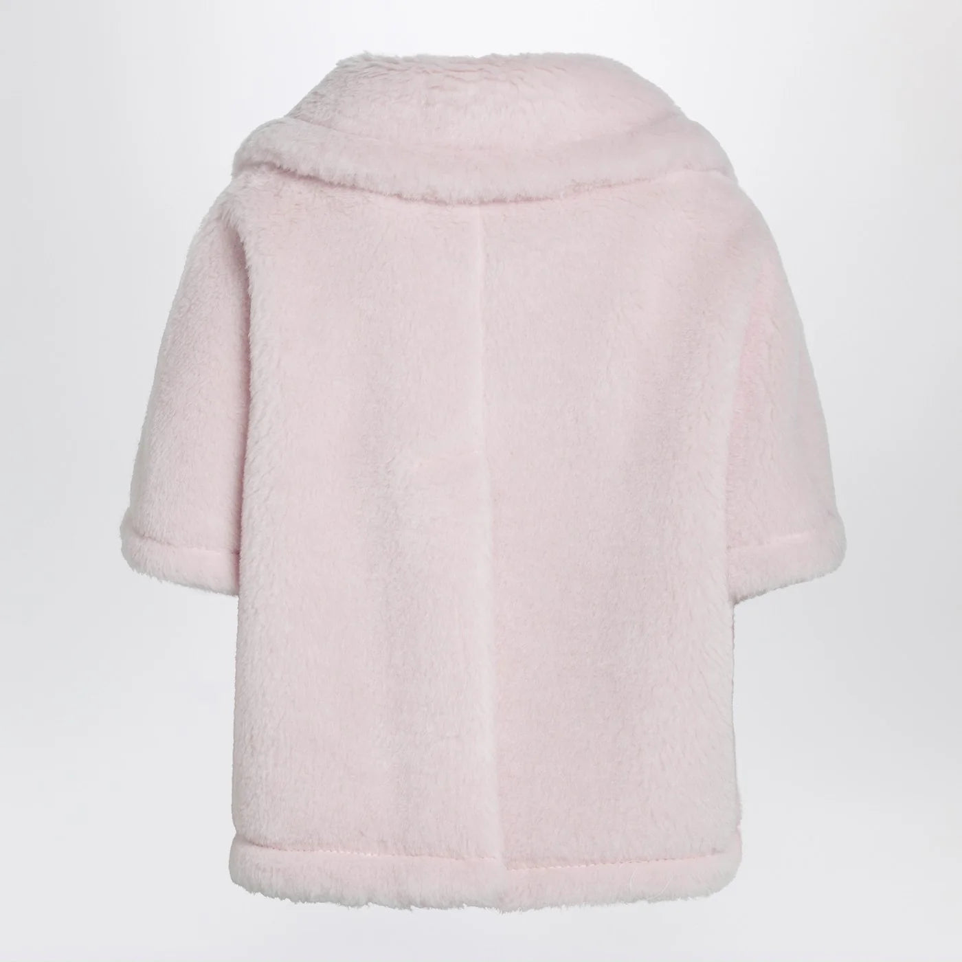 Max Mara Dusty Beige Boxy Teddy Cape - Pink