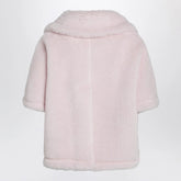 Max Mara Dusty Beige Boxy Teddy Cape - Pink