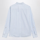 Max Mara Striped Cotton Shirt Light Blue light blue