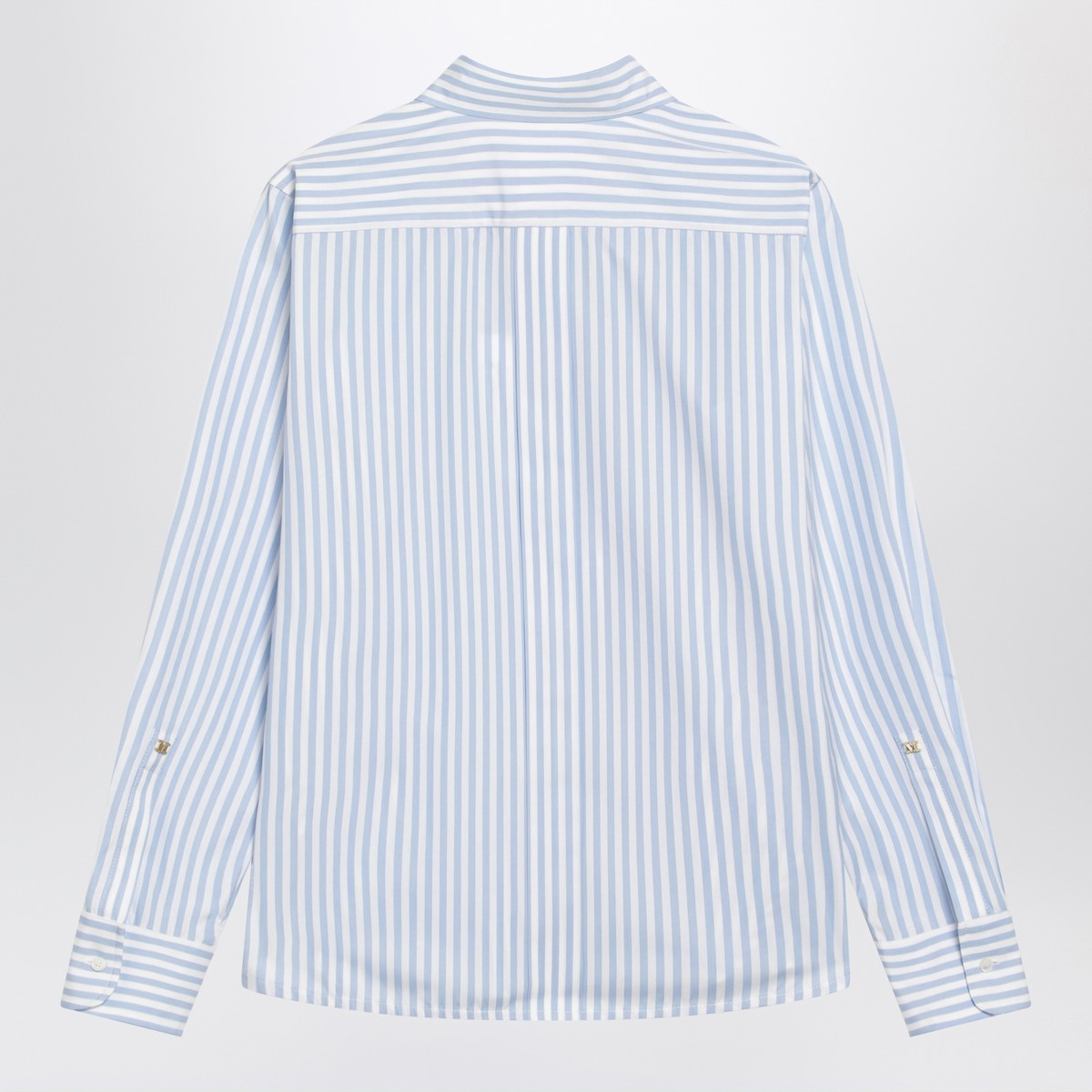 Max Mara Striped Cotton Shirt Light Blue light blue