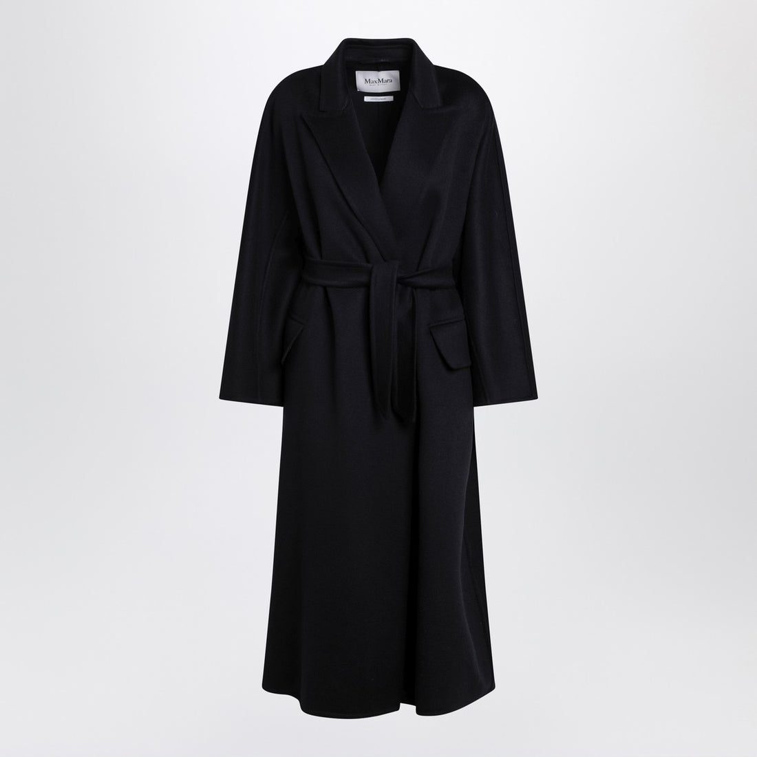 Max Mara Cashmere Wrap Coat Navy Blue