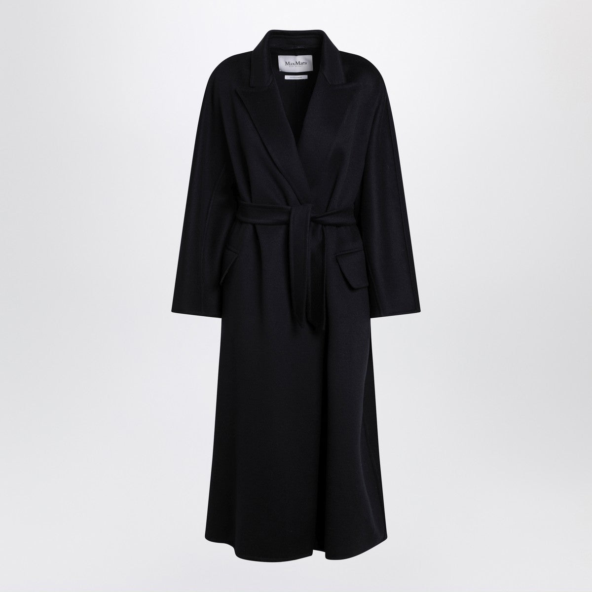 Max Mara Cashmere Wrap Coat Navy Blue