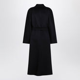 Max Mara Cashmere Wrap Coat Navy Blue