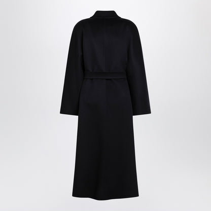 Max Mara Cashmere Wrap Coat Navy Blue