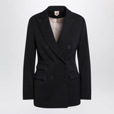 Max Mara Double-Breasted Wool Jacket Blue