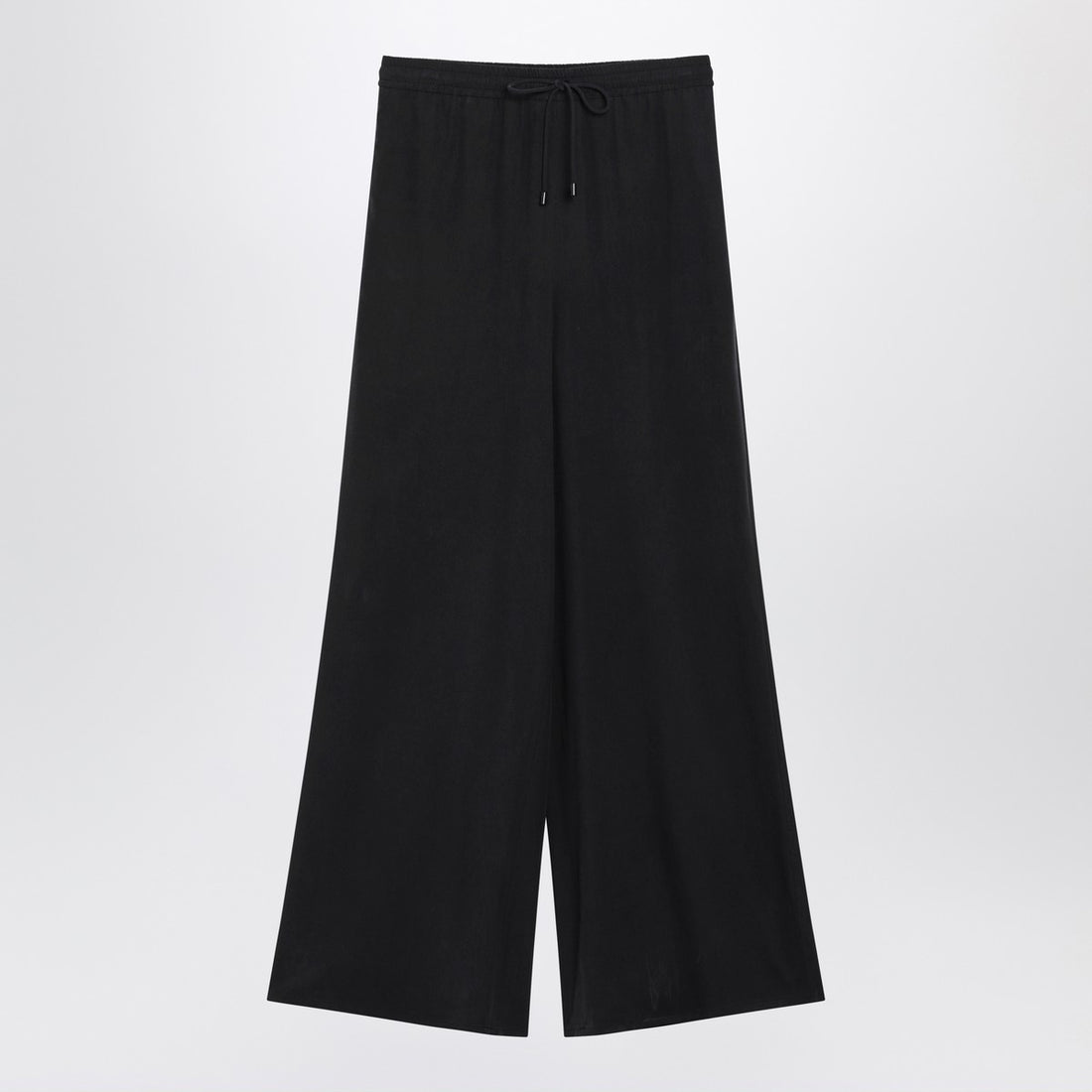 Max Mara Wide-Leg Silk Fluid Trousers Blue