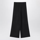Max Mara Wide-Leg Silk Fluid Trousers Blue