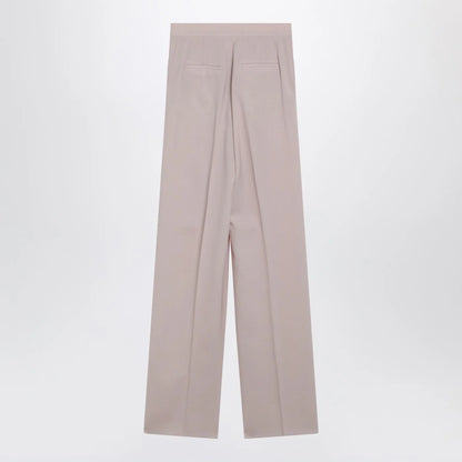 Max Mara Rose-Beige Wide-Leg Trousers
